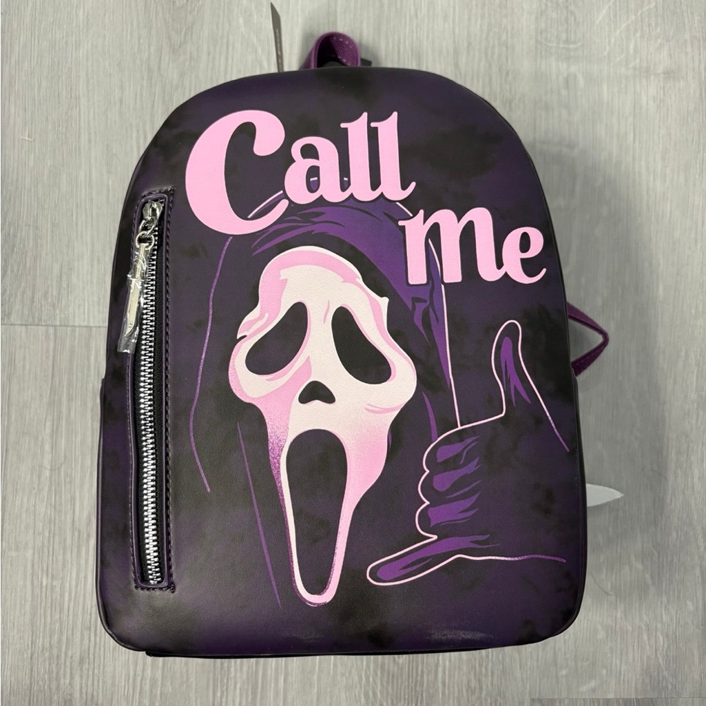 Nwt Ghost Face Call Me Mini Backpack (Purple/Black Design) Hot Topic